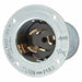 Flanged Locking Inlet Silver 250VAC 50A