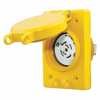 Locking Receptacle Yellow 277/480VAC 20A