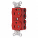 Receptacle Red 20 A 2P3W Back 1PK