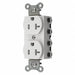 Receptacle White 20 A 2P3W Back 1PK