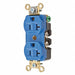 Receptacle Blue 1.0 HP 3 Wires Nylon