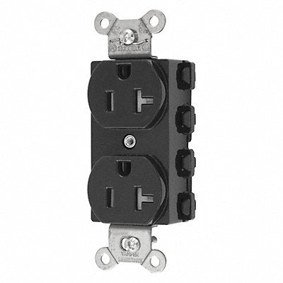 Receptacle Black 20 A 2P3W Back 1PK