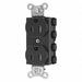 Receptacle Black 15 A 2P3W Back 1PK
