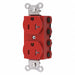 Receptacle Red 20 A 2P3W Back 1PK