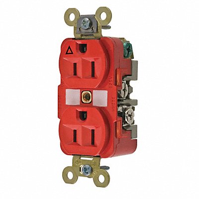 Receptacle Red 15 A 2P3W Back Side 1PK