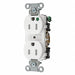 Receptacle White 15A Nylon Duplex Outlet