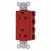 Receptacle Red 1.0 HP 20A 3 Wires Nylon