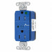 Receptacle Blue 15 A 2P3W Back 1PK