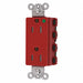Receptacle Red 15 A 2P3W Back 1PK