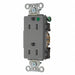 Receptacle Gray 15 A 2P3W Back Side 1PK