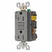 Receptacle Gray 15 A 2P3W Back Side 1PK