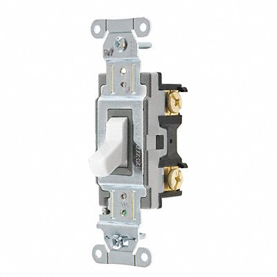 Wall Switch Wht 20A Back Side SnglPole