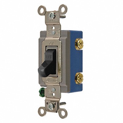 Wall Switch Blk 15A Back Side SnglPole