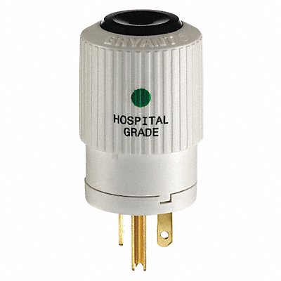 Straight Blade Plug White 1.0 HP 125VAC