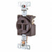Receptacle Brwn 15A Nylon 0.5 HP 2 Poles