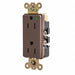 Receptacle Brown Nylon 0.5 HP 2 Poles