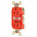 Receptacle Orange Nylon 0.5 HP 2 Poles