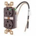 Receptacle Brwn 20A Nylon 2 Poles