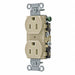 Receptacle Ivory 15A Nylon 2 Poles