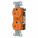 Receptacle Orng 15A Nylon 0.5 HP 2 Poles
