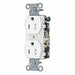 Receptacle White Nylon 0.5 HP 2 Poles