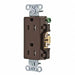 Receptacle Brown Nylon 0.5 HP 125VAC