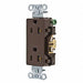 Receptacle Brown 20A Nylon 1.0 HP 125VAC