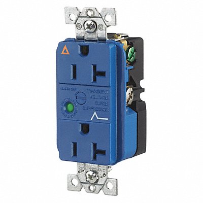 Receptacle Blue Nylon 1.0 HP 125VAC