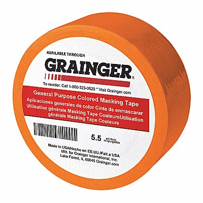 Masking Tape 1/4 W 60 yd L Orange PK144