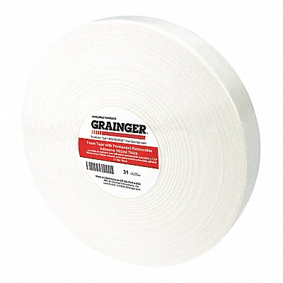 Foam Tape 15/32 in x 1/2 in White PK1296