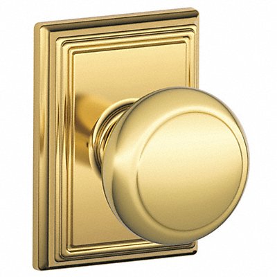 Knob Lockset Brass Passage Function Gr 2