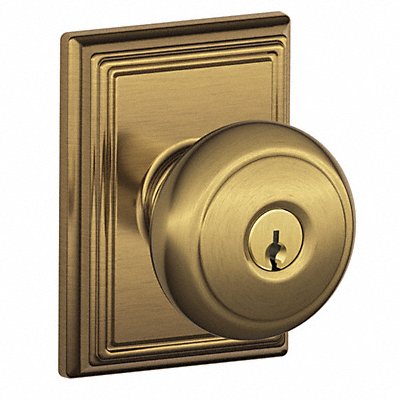 Knob Lockset Mechanical Entrance Grd. 1