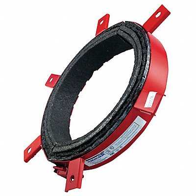 Firestop Pipe Collar Red Steel 6 Dia.