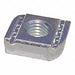 Square Nut Steel Overall W 1 3/8in PK25