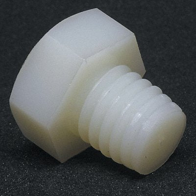 HxHdCpScrw Nylon 25mm M8-1.25 10PK