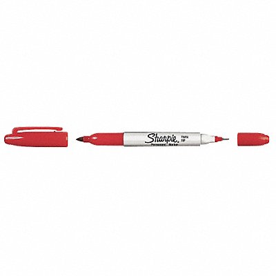 F5596 Twin Tip Permanent Marker Red PK12