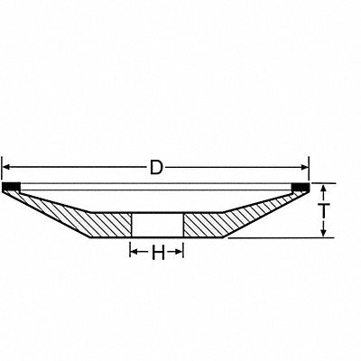 Dish Grinding Wheel 6In 120 12A2