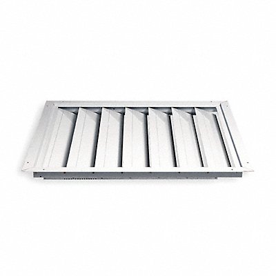 Fan Shutter 48 In White Painted Aluminum
