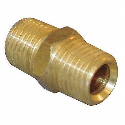 Hex Nipple Chrome Plated Brass 1/8 in