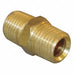 Hex Nipple Brass 1/4 x 1/8 in M BSPT