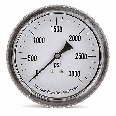 D1381 Panel Mount Pressure Gauge U Clamp 3-1/2