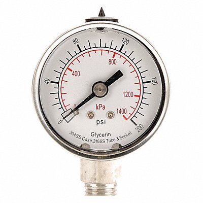 D1359 Pressure Gauge Liquid Filled 2 In