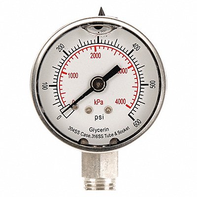 D1359 Pressure Gauge Liquid Filled 2 In