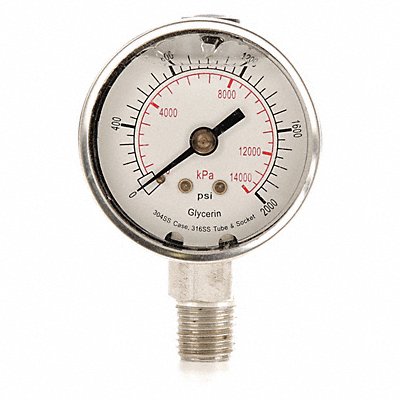 D1359 Pressure Gauge Liquid Filled 2 In