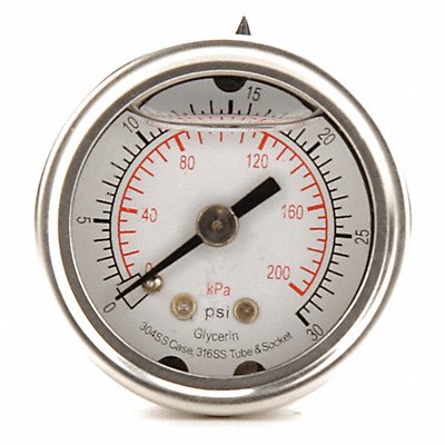 D1356 Pressure Gauge Liquid Filled 1-1/2 In