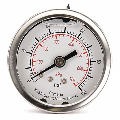 D1361 Pressure Gauge Liquid Filled 2 In