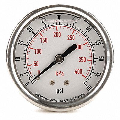 D1365 Pressure Gauge Liquid Filled 2-1/2 In