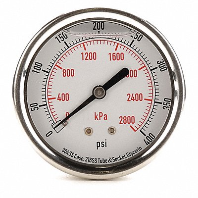 D1365 Pressure Gauge Liquid Filled 2-1/2 In