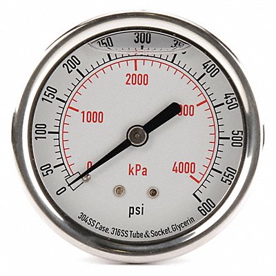 D1365 Pressure Gauge Liquid Filled 2-1/2 In