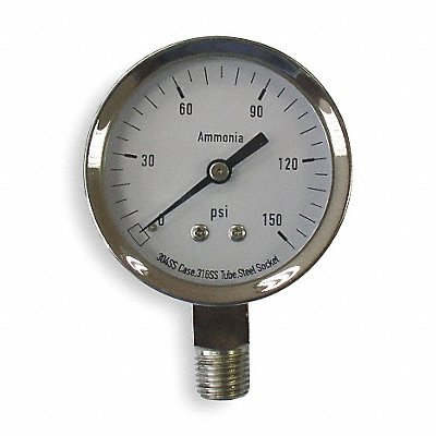 Pressure Gauge Ag Ammonia 2 1/2In 150Psi